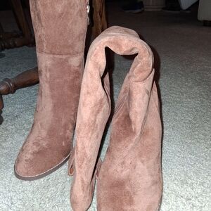 Dr. Scholl's Tan Suede Heeled Boots